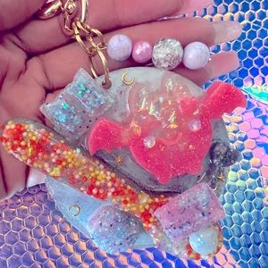 Kawaii Bat Spoopy Theme Bag Charm Keychain Halloween